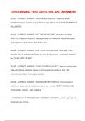 UPS DRIVING TEST questios and answers