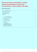 PECT PreK-4 Practice Test Modules 1-3 Expert Verified Actual Questions & Answers for Guaranteed Pass &vert; Newest Update&comma; 2025-2026&period; 