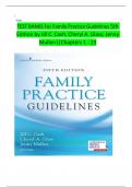Family Practice Guidelines 5th Edition Cash Glass Mullen Test Bank COMPLETE QUESTIONS AND ANSWERS 100&percnt; CORRECT&vert; GRADED A&plus;