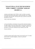 NUR 652 FINAL EXAM 2025 QUESTIONS WITH CORRECT ANSWERS ALREADY GRADED A&plus;
