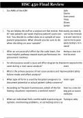 HSC 450 Final Review Exam Questions with correct Answers 2025&sol;2026&lpar; A&plus; GRADED 100&percnt; VERIFIED&rpar;&period;