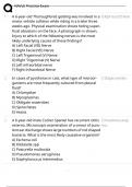 NAVLE ACTUAL EXAM QUESTIONS AND CORRECTLY DETAILED ANSWERS TOP RATED VERSION FOR ALREADY A GRADED HIGHLY RECOMMENDED BY EXPERTS &vert; NEW AND REVISED