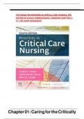 TEST BANK FOR PRIORITIES IN CRITICAL CARE NURSING&comma; 8TH EDITION