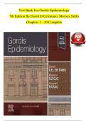 Test Bank For Gordis Epidemiology 7th Edition By David D Celentano&semi; Moyses Szklo Chapters 1 - 20 Complete