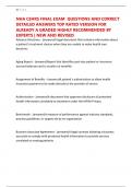 NHA CEHRS FINAL EXAM  QUESTIONS AND CORRECT DETAILED ANSWERS TOP RATED VERSION FOR ALREADY A GRADED HIGHLY RECOMMENDED BY EXPERTS &vert; NEW AND REVISED
