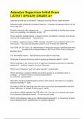 Asbestos Supervisor Initial Exam LATEST UPDATE GRADE A&plus;