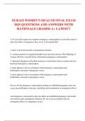 NUR 622 WOMEN&rsquo;S HEALTH FINAL EXAM 2025 QUESTIONS AND ANSWERS WITH RATIONALE GRADED A&plus; LATEST&excl;&excl;