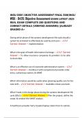 WGU D001 OBJECTIVE ASSESSMENT FINAL EXAM&sol;WGU WGU - D426&colon; Objective Assessment EXAM LATEST 2025 REAL EXAM COMPLETE 200 QUESTIONS AND CORRECT DETAILS &lpar;VERIFIED ANSWERS&rpar; &vert;ALREADY GRADED A&plus;