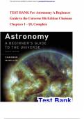  Astronomy&colon; A Beginner&rsquo;s Guide to the Universe &lpar;8th Edition&rpar; &vert; Complete Test Bank &ndash; Chapters 1&ndash;18 &vert; Chaisson & McMillan  9780558565343