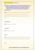 Medical Language&comma; Immerse Yourself&comma; Chapters 4  notes Questions with Detailed Verified Answers  &lpar;100&percnt; Correct Answers&rpar; &sol;Already Graded A&plus;
