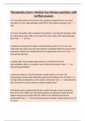 Therapeutics Exam- Medical Gas therapy questions with verified answers