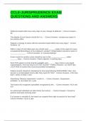 CCLE-JURISPRUDENCE EXAM QUESTIONS AND ANSWERS
