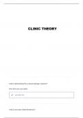 CLINIC THEORY TEST 2 QUESTIONS AND VERIFIED ANSWERS