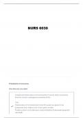 NURS6030 PATHOPHYSIOLOGY FOR ADVANCED NURSING QUESTIONS AND VERIFIED ANSWERS