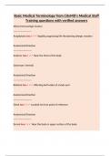 Basic Medical Terminology from CityMD's Medical Staff Training questions with verified answers