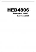 HED4806 Assignment 3 &lpar;COMPLETE ANSWERS&rpar; 2025