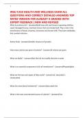 WGU C458 HEALTH AND WELLNESS EXAM ALL QUESTIONS AND CORRECT DETAILED ANSWERS TOP RATED VERSION FOR ALREADY A GRADED WITH EXPERT FEEDBACK &vert; NEW AND REVISED