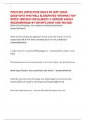PESTICIDE APPLICATOR RIGHT OF WAY EXAM QUESTIONS AND WELL ELABORATED ANSWERS TOP RATED VERSION FOR ALREADY A GRADED HIGHLY RECOMMENDED BY EXPERTS &vert;NEW AND REVISED