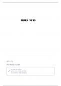 NURS 3730 FINAL EXAM QUESTIONS AND VERIFIED ANSWERS