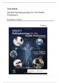 Test Bank For Gould's Pathophysiology for the Health Professions 7th Edition by Karin C&period; VanMeter&semi; Robert J Hubert