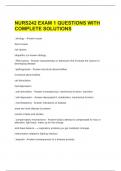NURS242 EXAM 1 QUESTIONS WITH COMPLETE SOLUTIONS