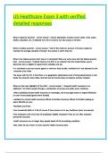 US Healthcare Exam 3 with verified detailed responses