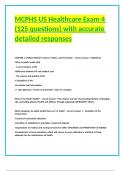 MCPHS US Healthcare NEWEST EXAMS WITH ANSWERS &vert; ALL QUESTIONS ANSWERED WITH PRECISION &vert; A&plus; GRADED &vert; 100&percnt; GUARANTEED PASS