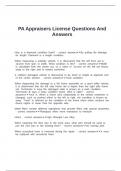 PA APPRAISERS LICENSE