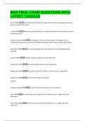 BQA FINAL EXAM QUESTIONS WITH  LATEST CHOICES 