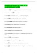 BQA REVIEW QUESTIONS WITH  CORRECT ANSWERS 