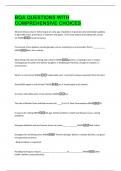 BQA QUESTIONS WITH  COMPREHENSIVE CHOICES 