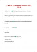 CAOHC Questions and Answers 100&percnt;  Solved