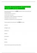 CROWD MANAGEMENT QUESTIONS  WITH COMPLETE ANSWERS 