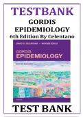 Gordis Epidemiology 6th Edition Celentano Test Bank