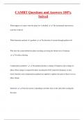 CAMRT Questions and Answers 100&percnt;  Solved