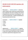 OB 6301 EXAM 3 REVIEW questions with correct answers
