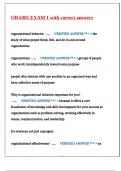 OB 6301 EXAM 1 with correct answers