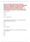 WGU C784 APPLIED HEALTHCARE STATISTICS OBJECTIVE ASSESSMENT ACTUAL EXAM QUESTIONS AND WELL ELABORATED ANSWERS TOP RATED VERSION FOR ALREADY A GRADED HIGHLY RECOMMENDED BY EXPERTS &vert;NEW AND REVISED