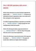 Test 1 OB 6301 questions with correct answers