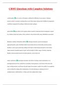 CBMT Questions with Complete Solutions