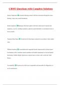 CBMT Questions with Complete Solutions