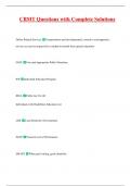 CBMT Questions with Complete Solutions