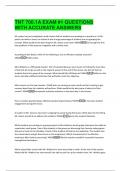 TNT 700&period;1A EXAM &num;1 QUESTIONS  WITH ACCURATE ANSWERS 