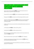 SECURE WIFI - WATCHGUARD TEST  QUESTIONS WITH VERIFIED  SOLUTIONS 