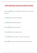 CRAT Questions and Answers&vert;Latest Update