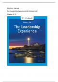 Solution Manual for The Leadership Experience&comma; 8th Edition by Daft&comma; All Chapters 1 - 15 Covered&comma; Latest Edition 2025