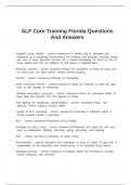 ALF Core Training Florida Questions And Answers &Tab;