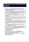 ANP650 Midterm Exam QUESTIONS AND ANSWERS