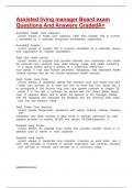 Assisted living manager Board exam Questions And Answers GradedA&plus;