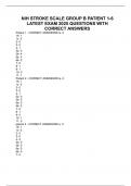 NIH STROKE SCALE GROUP B PATIENT 1-6 LATEST EXAM 2025 QUESTIONS WITH CORRECT ANSWERS